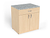 Тумба 2-х дверная с ящиком (каркас береза, 800*600*850)