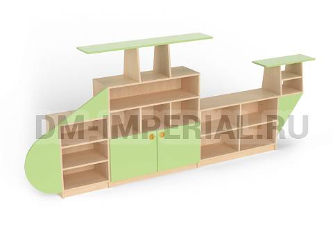 Оснащение детских садов, Шкафы, Стеллаж Вертолет ШС-003