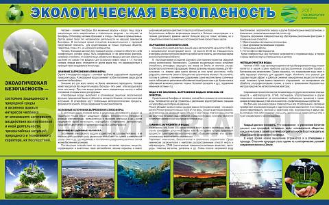Информационные стенды, Оформление стендов для школы, Стенд Экологическая безопасность ШК-0298