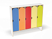 Шкаф для одежды 5-ти секционный стандарт (скандинавия с разноцветными фасадами, Вариант 15)