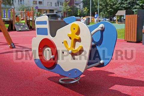 Уличное оборудование, Игровое оборудование, Качалка на пружине Пароход КА 1.28 КА 1.28
