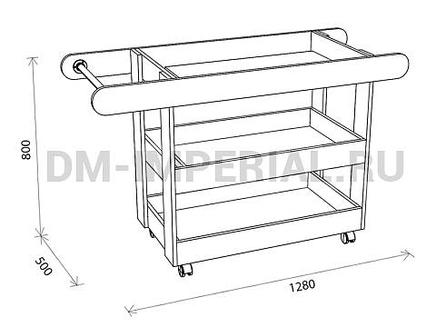 Оснащение детских садов, Детские уголки, Тележка для спортинвентаря ИМ-063