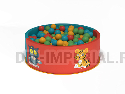 Сухой бассейн Круглый малый с рисунком