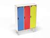 Шкаф 3-х секционный на металлических ножках стандарт (скандинавия с разноцветными фасадами, Вариант 15)