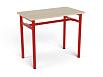 Стол обеденный 1000 (дуб, каркас красный, 3/4/5/6 гр.)