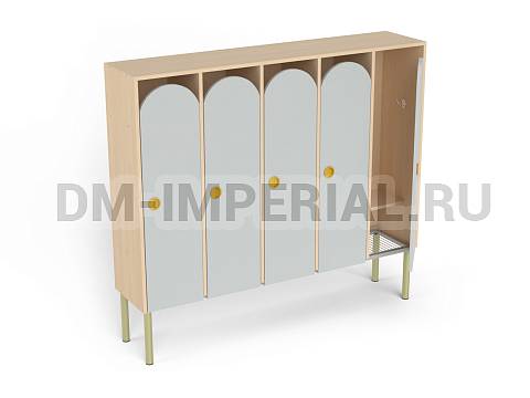 Оснащение детских садов, Шкафы, Шкаф 5-ти секционный на металлокаркасе ШР-004-5