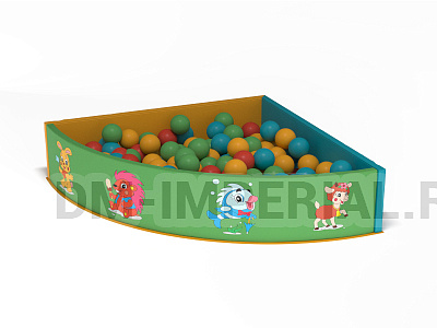 Сухой бассейн Угловой малый с рисунком