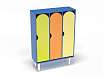 Шкаф 3-х секционный на металлических ножках стандарт (разноцветный (ая), Вариант 11)