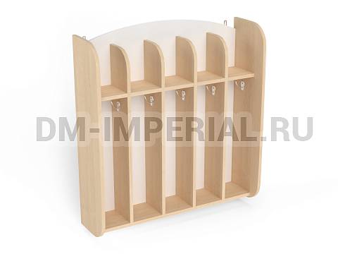 Оснащение детских садов, Шкафы, Шкаф для полотенец навесной Волна 5-ти секционный ШП-003-5