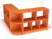 Стеллаж угловой (оранжевый (ая), Вариант 16)