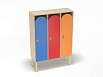 Шкаф 3-х секционный на металлокаркасе (каркас дуб с разноцветными фасадами, Вариант 8)