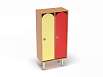 Шкаф 2-х секционный на металлических ножках (каркас бук с разноцветными фасадами, Вариант 2)
