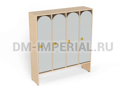 Оснащение детских садов, Шкафы, Шкаф для одежды 4-х секционный ШР-001-4