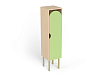 Шкаф 1-но секционный на металлокаркасе стандарт (каркас береза с зелеными фасадами)