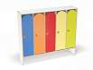 Шкаф для одежды 5-ти секционный (скандинавия с разноцветными фасадами, Вариант 14)