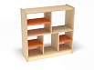 Модуль 3, стеллаж (каркас дуб с разноцветными фасадами, Вариант 11)