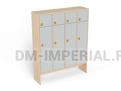 Шкаф 4-х секционный с антресолью