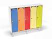 Шкаф 5-ти секционный на металлических ножках (скандинавия с разноцветными фасадами, Вариант 14)