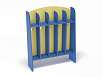 Шкаф для пол. напольный Волна 5-ти секционный (разноцветный (ая), Синий)