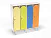 Шкаф 4-х секционный на металлических ножках (скандинавия с разноцветными фасадами, Вариант 13)