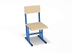 Стул ученический нерегулируемый на квадратной трубе (УСИЛЕННЫЙ, каркас синий, 5гр.)