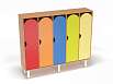 Шкаф 5-ти секционный на металлических ножках стандарт (каркас бук с разноцветными фасадами, Вариант 2)
