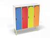 Шкаф 4-х секционный на металлокаркасе стандарт (скандинавия с разноцветными фасадами, Вариант 14)